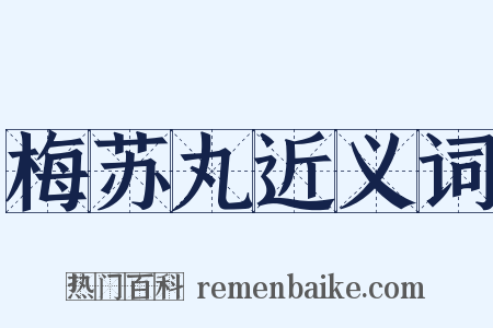 梅苏丸近义词是什么意思的图片